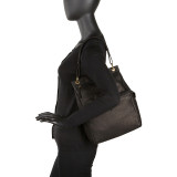 N/S Two Zip Compartment Shoulder Bag