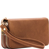 Facile Double Zipper Clutch