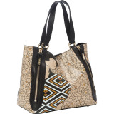 Large Expandable Tote Bag with Zippers