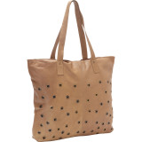 Brass Dotted Leather Tote