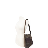 Mixed Media Leather Crossbody