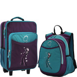 Kids Butterfly Luggage and Backpack Set With Integrated Cooler