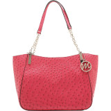 Nancy Ostrich Chain Shoulder Bag