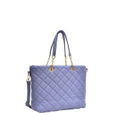 Quilted Tote with Chain Handles