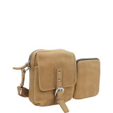 8.5" Leather Parent-Child Shoulder/Waist Bag