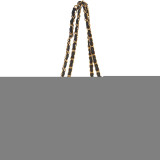 Paper Straw Lurex Stripe Mini Shoulder Bag