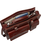 Italian Leather Computer Brief and Messenger Bag