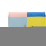 Color Block Zip French Purse