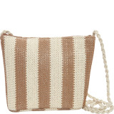 Paper Straw Stripe Crossbody