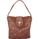 Silver Floral Bling Hobo