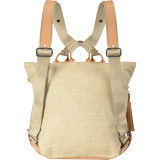 Amelia Backpack Jute Genuine Leather Everyday Bag