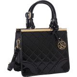 Shiny Quilted Small Satchel Bag
