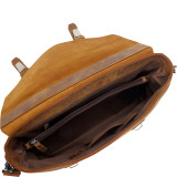 Full Grain Leather Laptop Bag with Clasp Lock