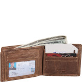 WANDERER Classic Leather Bifold Wallet w/ ID Window