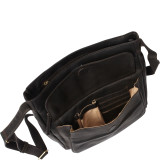 Two Top Zip Front Flap Organizer Crossbody