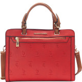 Logo Embossed Logo Satchel