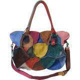 Lotus Leather Tote Bag