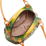 Hand Painted Ruched Large Satchel