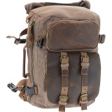 Canvas & Leather Convertible Backpack/Briefcase