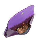 Large French Multi Color Wallet in Black Rainbow Combination