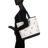 Canvas Flamingo Tall Tote