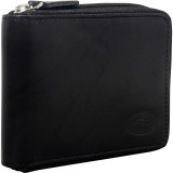 Mens RFID Secure Zippered Wallet With Removable Passcase