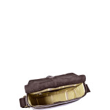 Aiden Medium Leather Messenger Crossbody Bag