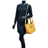 Fold-Over Winged Satchel with Shoulder Strap