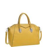 Faux Leather Weekender Satchel with Removable Strap