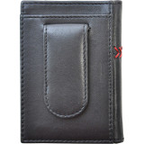 Baseball Stitch Front Pocket Wallet With Magnetic Money Clip