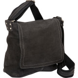 Vertical Simple Distressed Leather Messenger Bag