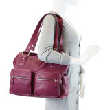 Genuine Leather Triple Compartment Tote