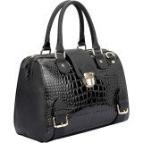 Structured Satchel with Zip Top Closure
