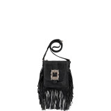 Eagle Feather Soft Crossbody Fringe Bag