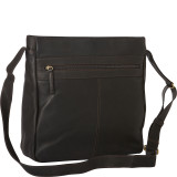 Two Top Zip Front Flap Organizer Crossbody