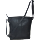 Leather Top Zip Pocket Crossbody