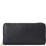 Faux Leather Zip Around Wallet