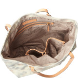 Athena Canvas Tote with Leather Handles