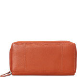 RFID Secure Collection: Ladies Double Zipper RFID Wallet