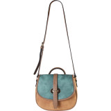 Three Tone Saddle Crossbody Handbag