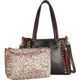 Two in One Double Tassel and Studded Tote