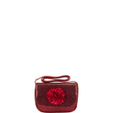 Mini Sparkle Occasional Clutch With Satin Rose