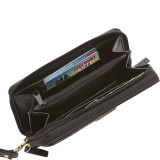 Ostrich Brights Slim Double Zip Wallet with Wristlet