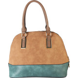 Two-tone Shell Tote with Removable Straps