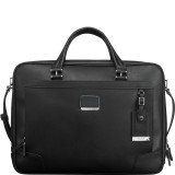 Astor Ansonia Zip Top Leather Brief