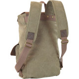 Genuine Leather/Canvas Backpack