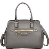 Saffianon Medium Satchel with Shoulder Strap