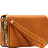 Facile Double Zipper Clutch