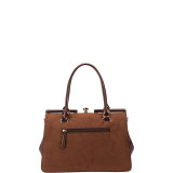 Marigold Kiss-Lock Patent Celebrity Style Satchel