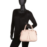 Pretty Pleats Smooth Leather Satchel